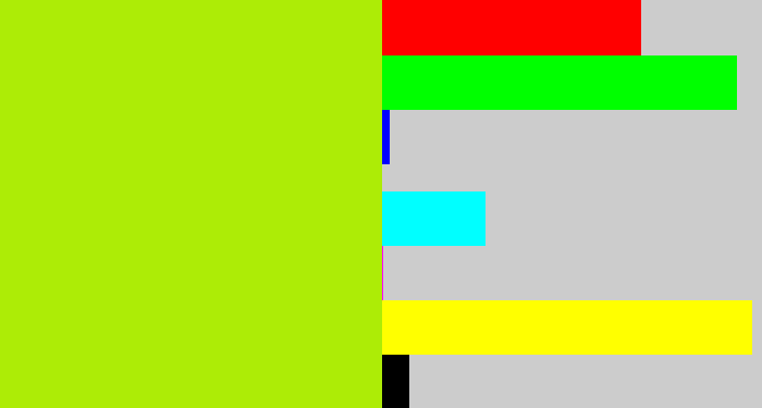 Hex color #adec06 - lemon green