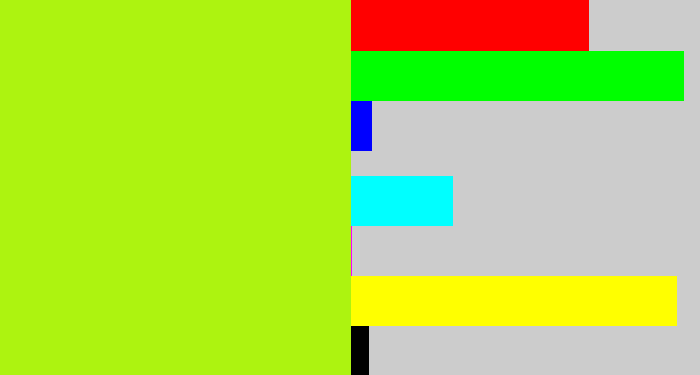 Hex color #adf310 - lemon green