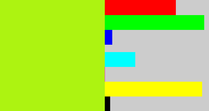Hex color #adf311 - yellowgreen
