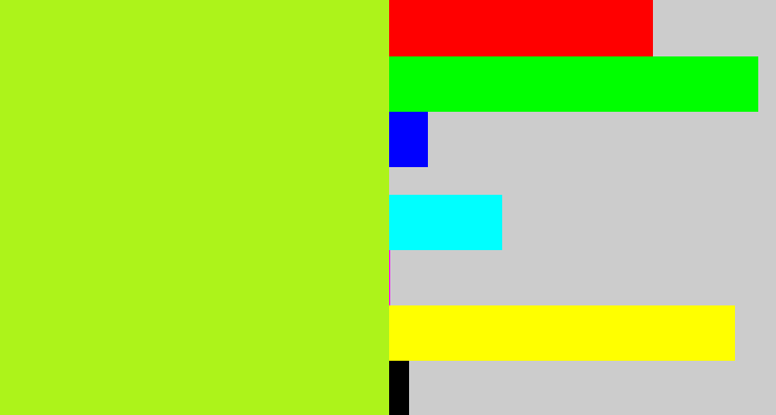 Hex color #adf31a - yellowgreen