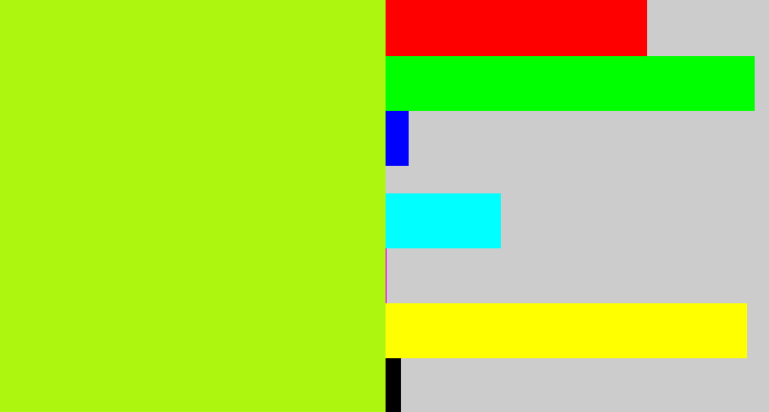 Hex color #adf60f - lemon green