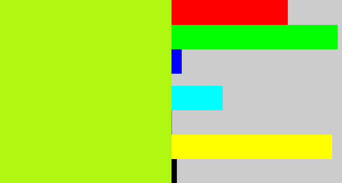 Hex color #adf710 - lemon green