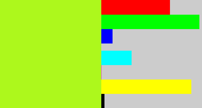 Hex color #adf81c - yellowgreen
