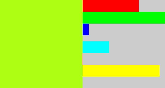 Hex color #adfe13 - yellowgreen