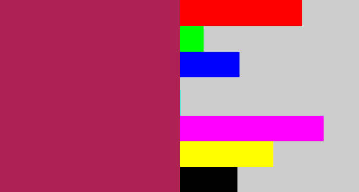 Hex color #ae2253 - berry