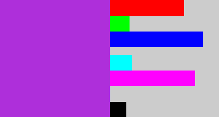 Hex color #ae2fda - lightish purple