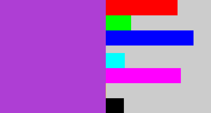 Hex color #ae3ed4 - lightish purple
