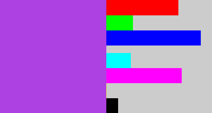 Hex color #ae41e2 - lightish purple