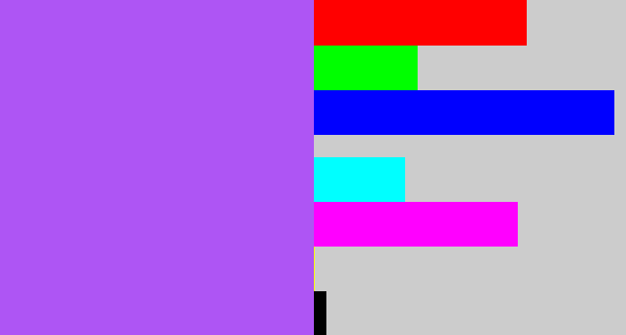 Hex color #ae55f4 - lighter purple