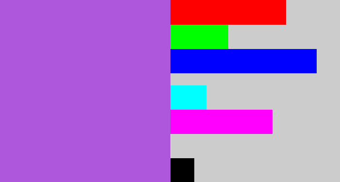 Hex color #ae57dc - lightish purple