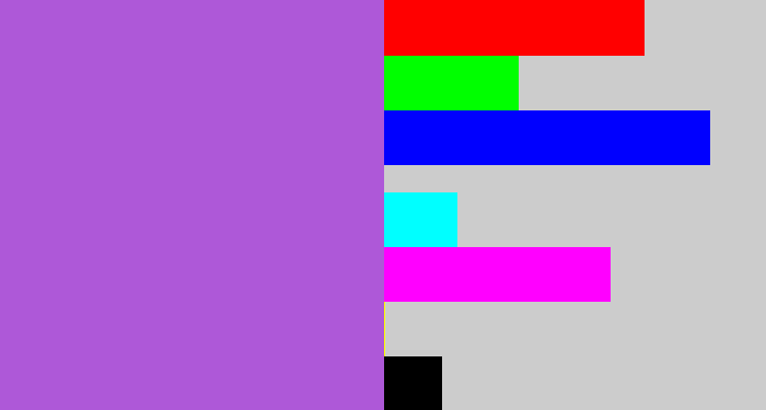 Hex color #ae58d8 - lightish purple