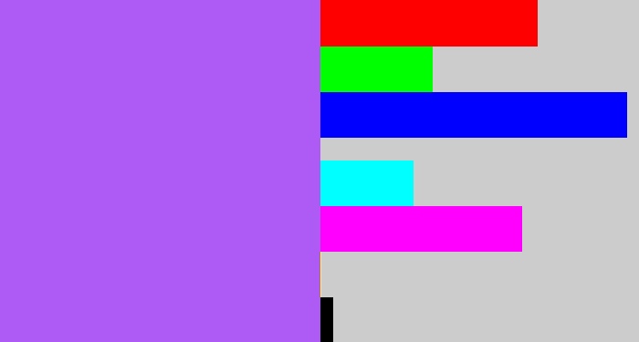 Hex color #ae5af5 - lighter purple