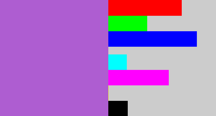 Hex color #ae5dd1 - lightish purple
