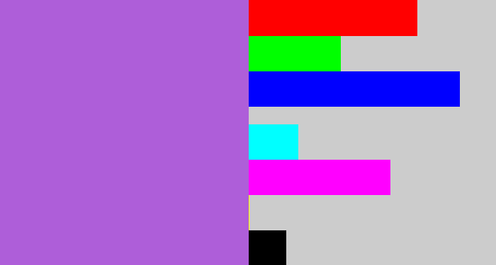 Hex color #ae5ed9 - lightish purple
