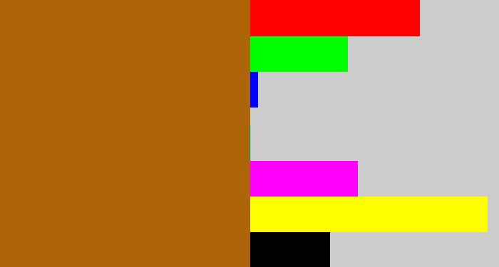 Hex color #ae6408 - orangey brown