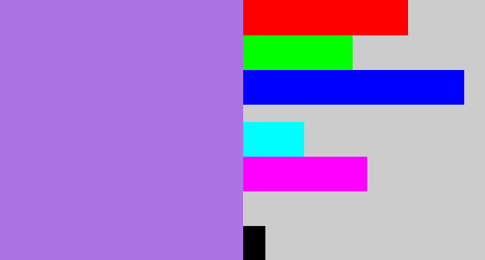Hex color #ae72e7 - light urple