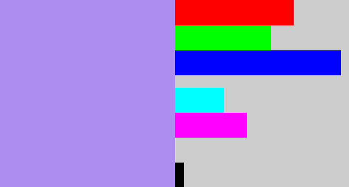 Hex color #ae8df1 - liliac