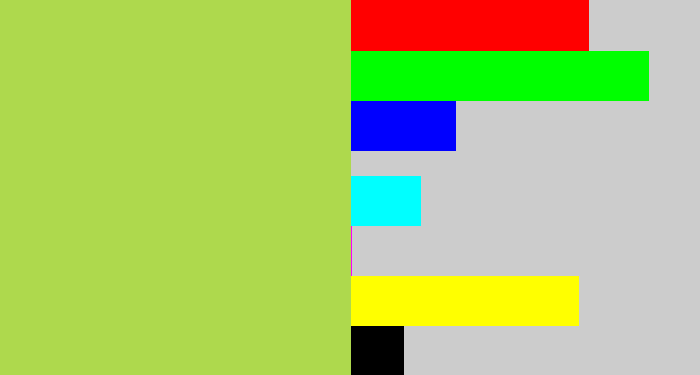 Hex color #aed94d - kiwi