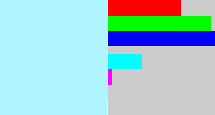 Hex color #aef5ff - light cyan