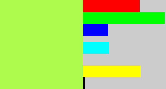 Hex color #aefb4d - kiwi
