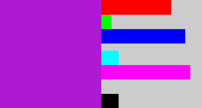 Hex color #af19d3 - vibrant purple
