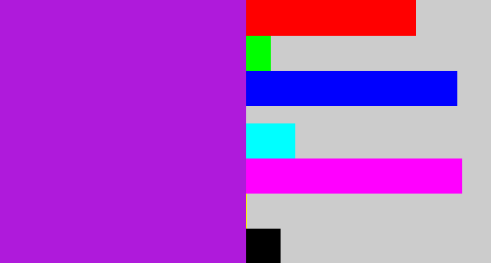 Hex color #af1adb - vibrant purple