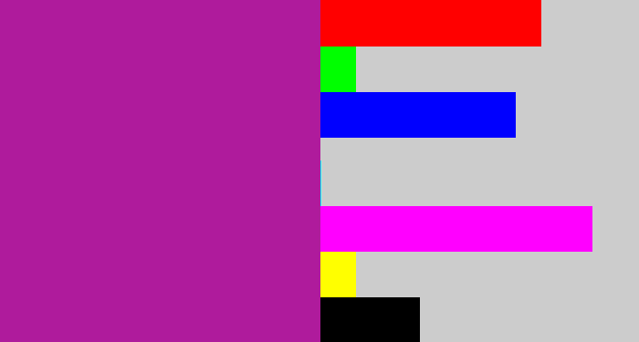 Hex color #af1b9c - barney purple