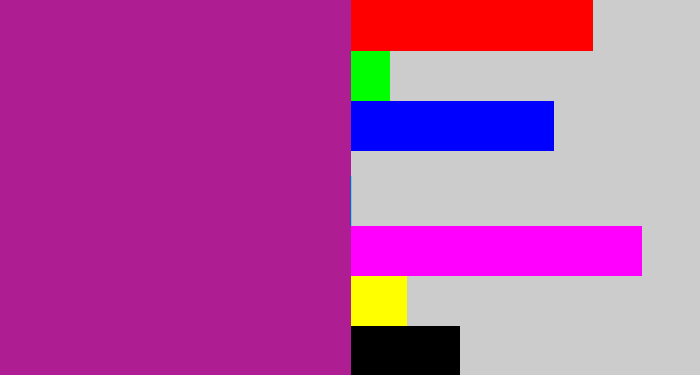 Hex color #af1d93 - barney purple