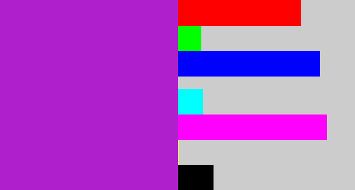 Hex color #af20cc - barney