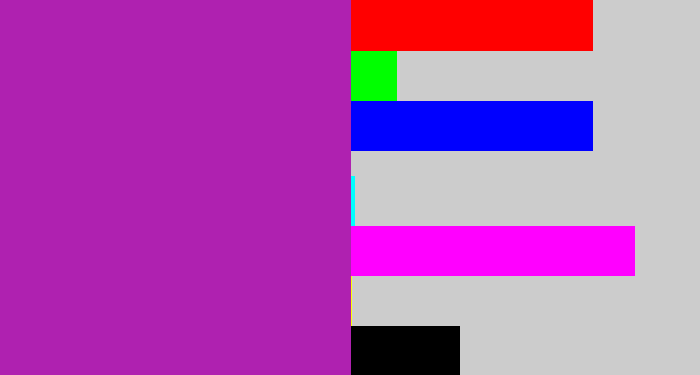 Hex color #af21b0 - barney