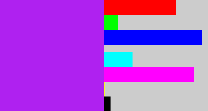 Hex color #af21f0 - electric purple