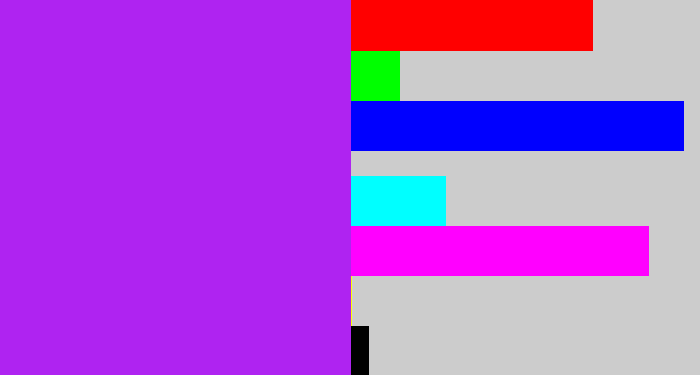 Hex color #af23f1 - electric purple