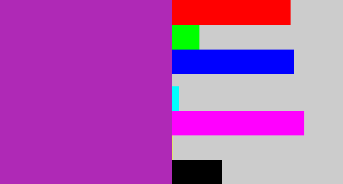 Hex color #af29b6 - barney