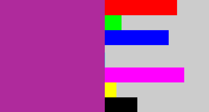 Hex color #af2a9c - ugly purple