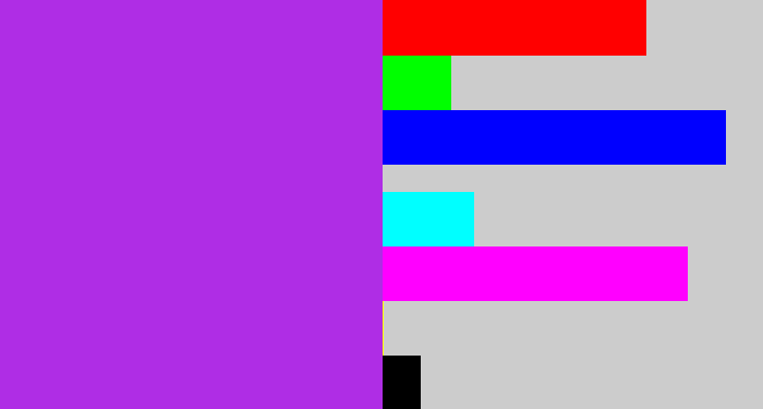 Hex color #af2de5 - electric purple