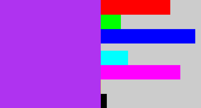 Hex color #af33f0 - electric purple