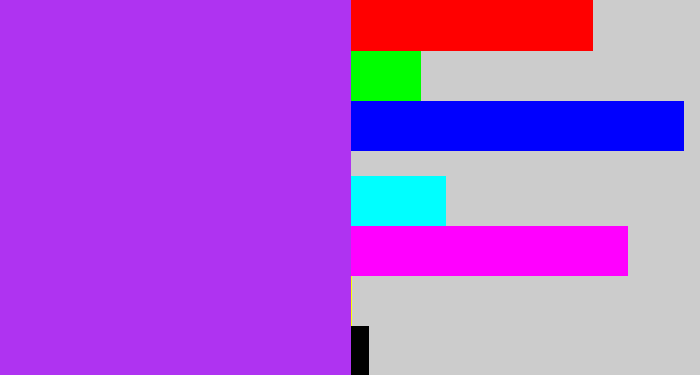 Hex color #af33f1 - electric purple