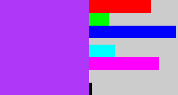 Hex color #af37f7 - electric purple