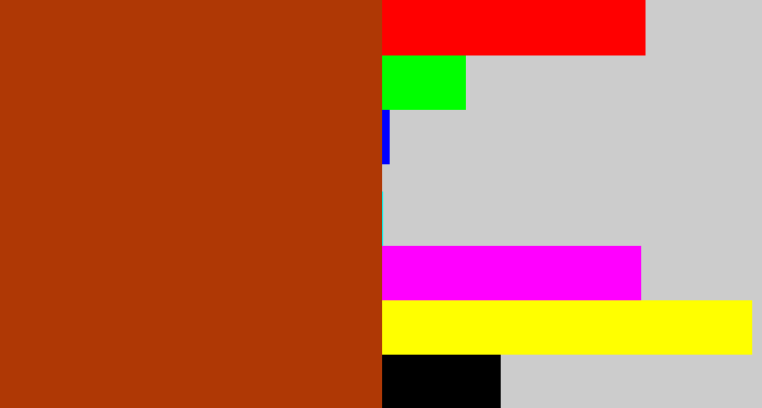 Hex color #af3805 - rust