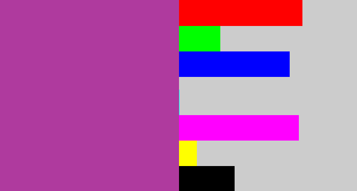 Hex color #af3a9e - ugly purple