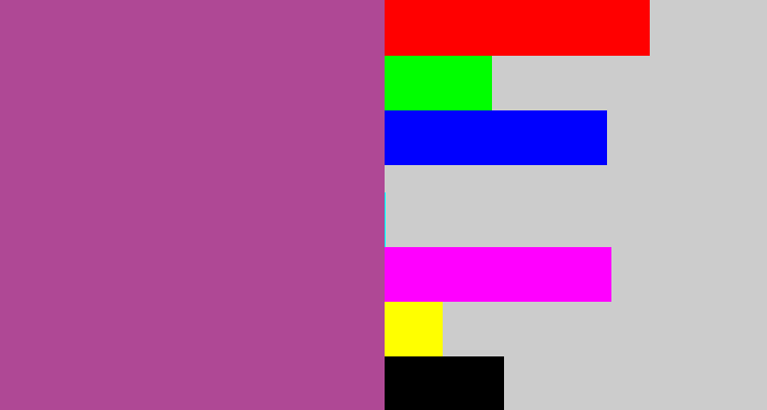 Hex color #af4895 - ugly purple