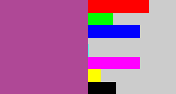 Hex color #af4896 - ugly purple