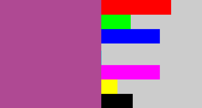 Hex color #af4993 - ugly purple