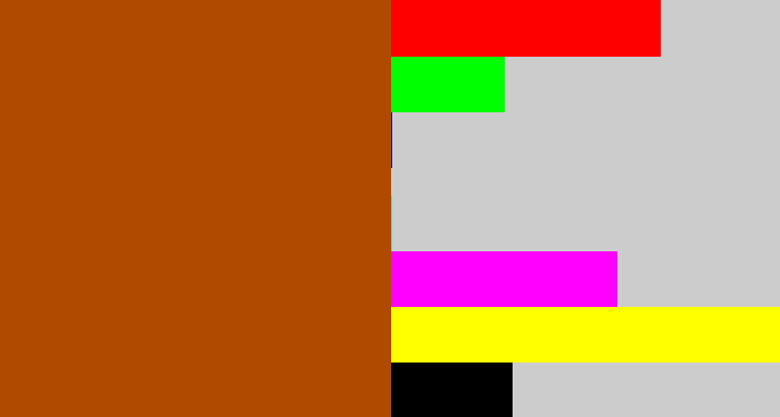 Hex color #af4a00 - cinnamon