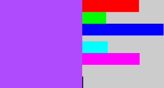 Hex color #af4bfc - lighter purple