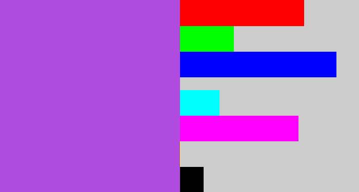 Hex color #af4cdf - lightish purple