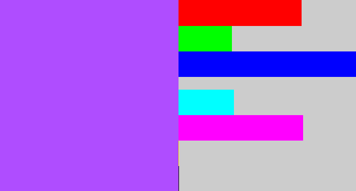 Hex color #af4dff - lighter purple