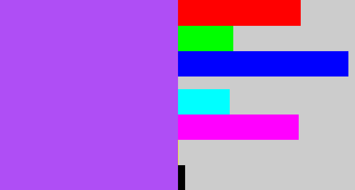 Hex color #af4ef5 - lighter purple