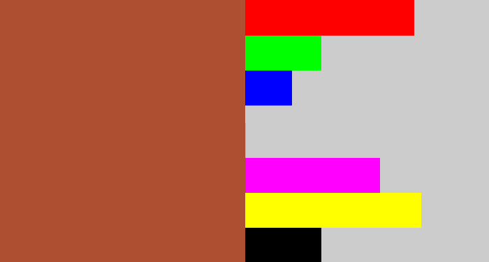 Hex color #af4f31 - sienna