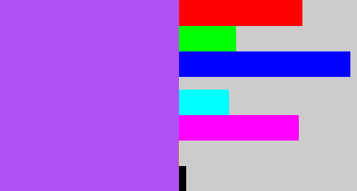 Hex color #af51f4 - lighter purple